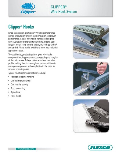 Brochure Cover Clipper Wire Hook - Shipp Belting
